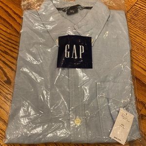 COPY - NWT!! Gap Kids XXL 14-16 Basic Oxford Blue Shirt Long Sleeve NEW In Pac…